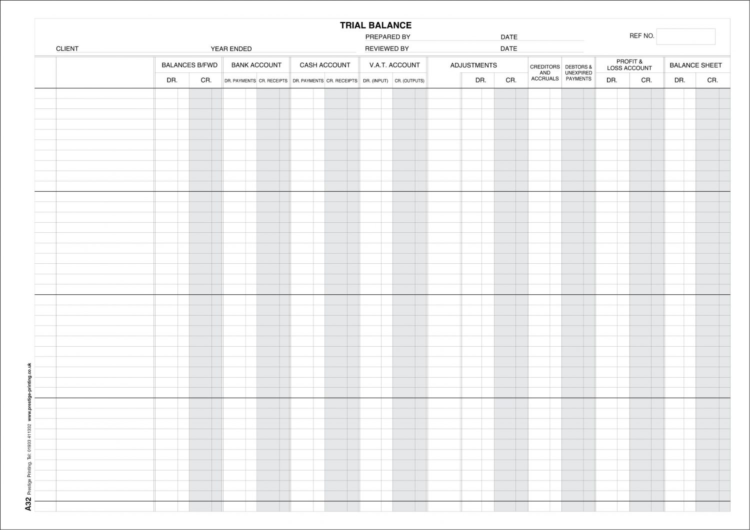 A32 Extended Trial Balance