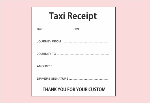 Taxi Receipt Pads